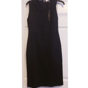 Tahari Black Dress Size 2 NWT Gothic Ciry Chic Little Black Dress